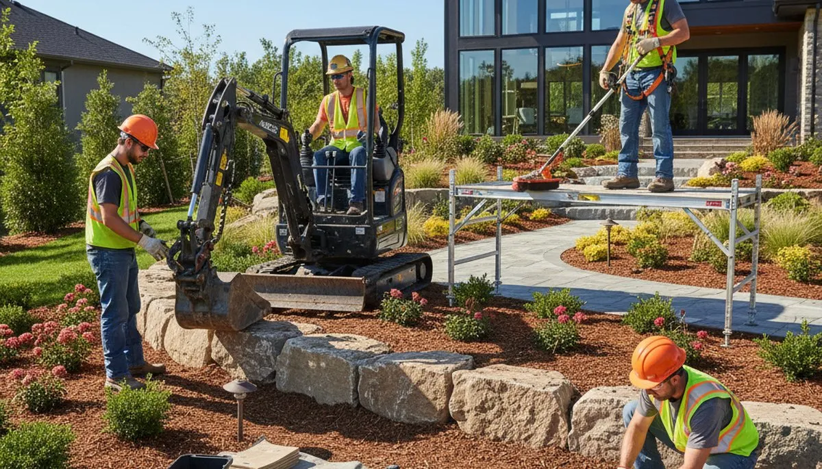 Landscape design in Oklahoma City, OK by Arbor Tree Care for a custom outdoor space