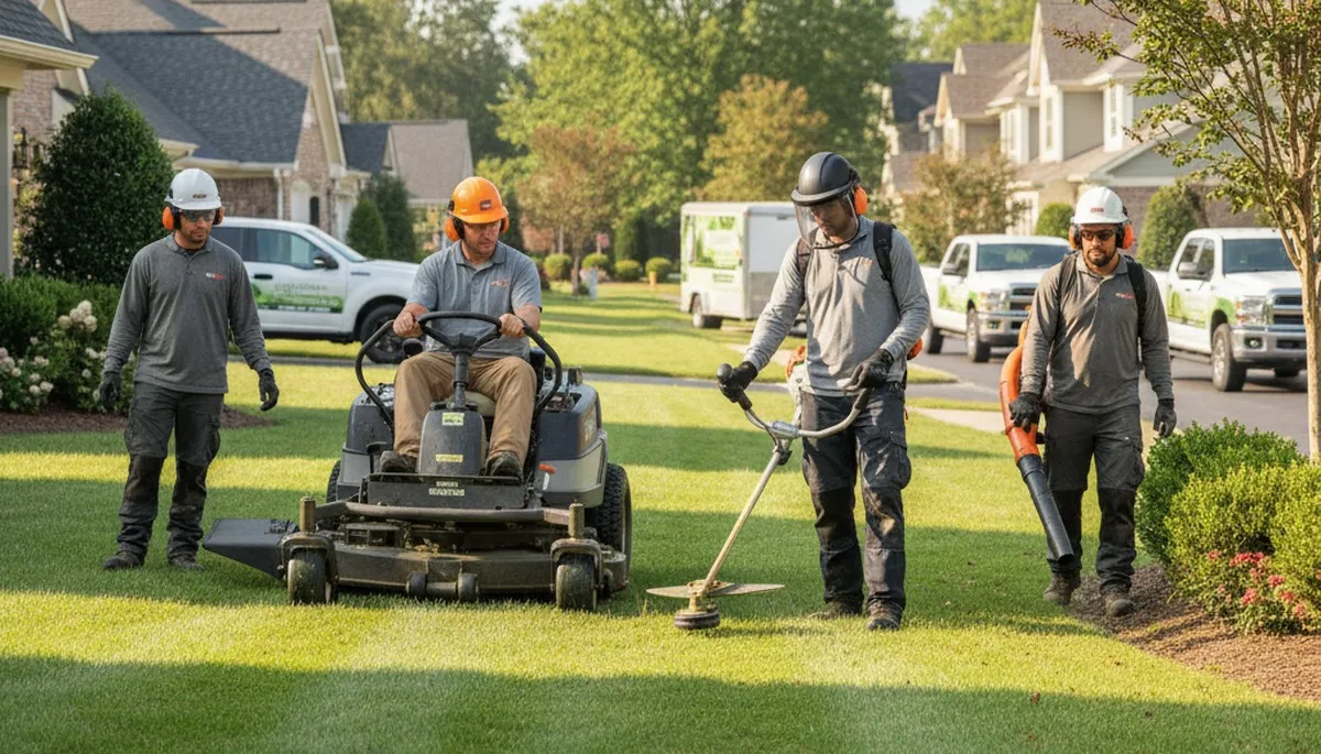 Arbor Tree Care crew providing lawn service in Oklahoma City, OK