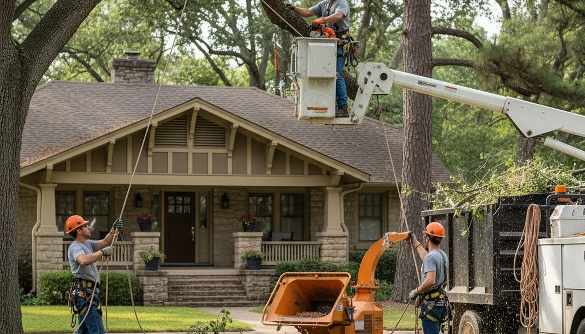 Tree service crew in Oklahoma City, OK providing professional tree care and removal services