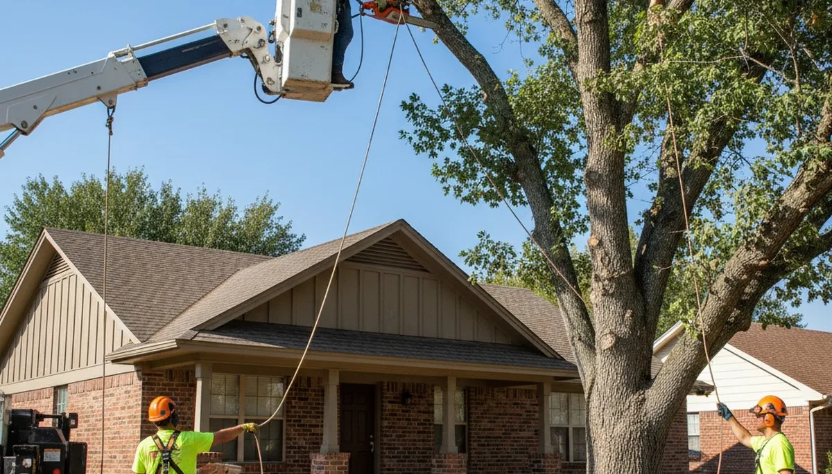 Professional tree service crew in Oklahoma City, OK providing tree trimming and removal services